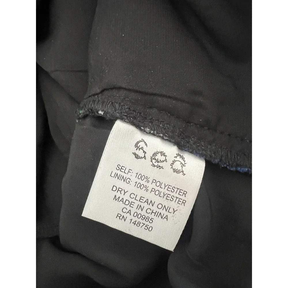 Sea New York crochet dress size 10 Black/Blue/Green Contemporary Scalloped Hem - Picture 10 of 11